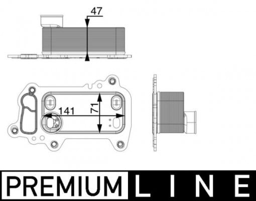 Radiator ulei potrivit BMW 1 (E81), 1 (E82), 1 (E87), 1 (E88), 3 (E90), 3 (E91), 3 (E92), 3 (E93), 5 (E60), 5 (E61), X1 (E84), X3 (E83) 2.0D 12.04-06.15