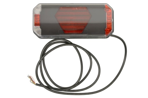 Stop spate dreapta (LED, 12/24V, cu intermitent, cu lumina de ceata, lumina de marșarier, cu lumina stop, lumini parcare, reflector, lungimea cablu : 2m)