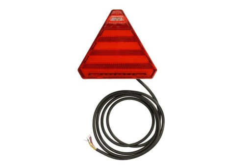 Stop spate dreapta (LED, 12/24V, cu intermitent, cu lumina de ceata, lumina de marșarier, cu lumina stop, lumini parcare, cu lumina placuta inmatriculare, reflector triunghiular, indicator dinamic, lungimea cablu : 0,2m, 163x143x75mm)