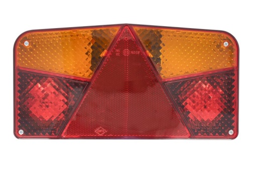 Stop spate stanga (12/24V, cu intermitent, cu lumina de ceata, cu lumina stop, lumini parcare, reflector triunghiular, fixare orizontala)