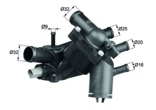 Termostat lichid racire (109°C, in carcasa) potrivit AUDI A2; VW LUPO I 1.4/1.6 02.01-08.05