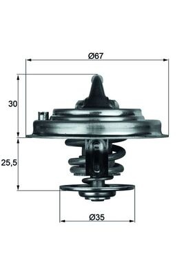 Termostat lichid racire (87°C) potrivit AUDI A4 B5, A6 C4, A6 C5; JAGUAR S-TYPE II 1.8-4.2 06.94-10.07