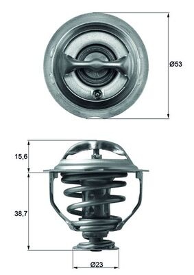 Termostat lichid racire (95°C) potrivit AUDI A3, A4 ALLROAD B8, A4 B6, A4 B8, A5, A6 C7, Q3, Q5, TT; VW BEETLE, EOS, GOLF VI, JETTA III, JETTA IV, MULTIVAN T5, MULTIVAN T6 1.8-3.2 07.02-