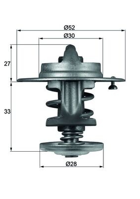 Termostat sistem racire (83°C) potrivit DAIHATSU CHARADE II, CHARADE III, CUORE VI, FEROZA, HIJET; LEXUS IS I; MAZDA RX-7 II; MITSUBISHI CARISMA, COLT II, SPACE; ROVER 200 I, 800 1.0-3.0 10.83-