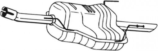 Toba finala esapament potrivit OPEL ASTRA G, ASTRA G CLASSIC 1.6/1.8 09.98-12.09