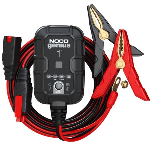 Aparat incarcat baterii auto GENIUS1EU, voltaj incarcare: 6/12 V NOCO, curent incarcare: 1A, alimentare: 120/240V, tip baterie: AGM/EFB/GEL/Li-Ion/MF/WET