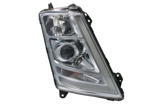 Far dreapta (D1S/H1/LED/PY21W, electric, cu lumini curbate, culoare insert: crom platinat, culoare indicator: transparent) potrivit VOLVO FH II 01.12-
