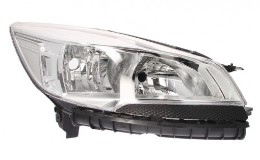 Far Dreapta (H15/H7, electric, cu motor, culoare insertie: cromat, culoare semnalizator: cromat) potrivit FORD KUGA II