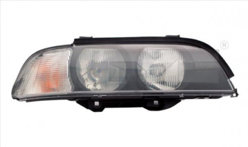 Far dreapta (H7/HB3, electric, cu motoras, fundal negru) BMW Seria 5 (E39)