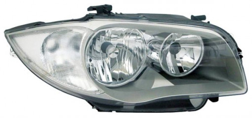 Far dreapta (H7, reglaj electric, fundal negru/insertii crom) BMW Seria 1 2003-2007