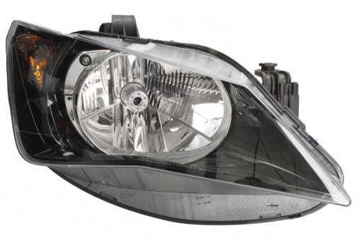 Far Dreapta (halogen, H4/W5W, electric, cu motor, culoare semnalizator: transparent) potrivit SEAT IBIZA IV, IBIZA IV SC, IBIZA IV ST