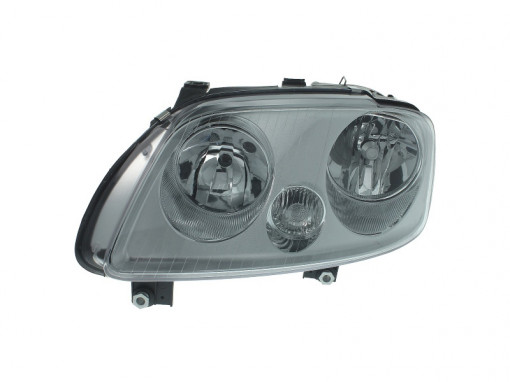 Far stanga (H1/H7, reglaj electric, cu motoras, fundal cromat) VW CADDY III, TOURAN