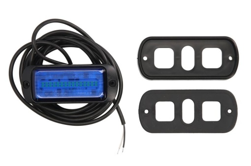 Girofar (albastru, 12/24V, LED, LED, 21W, montare rigidă, 2-puncte montare, numar programe: 1, direcțional; pentru montare pe suprafete verticale; fără sincronizare; fir 3m)