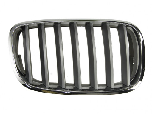 Grila radiator Dreapta (argintiu/crom) potrivit BMW X5 (E70), X6 (E71, E72) 3.0-4.8 10.06-07.14 -08.14
