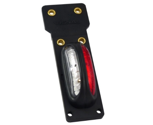 Lumina clarificare lumini stanga/dreapta, forma: dreptunghiular, rosu/alb, LED, cu suport, 12/24V