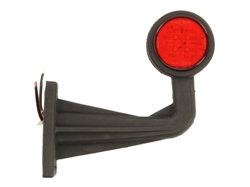 Lumina delimitare dreapta, rosu/alb, LED, inaltime 159mm; latime 148,2mm; adancime 45mm, fixare verticala, 12/24V