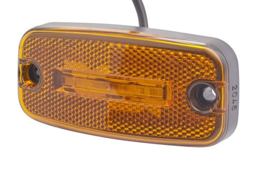 Lumina delimitare stanga/dreapta, galben, LED, inaltime 21mm; latime 111mm; adancime 51mm, surub/fixare orizontala, lungime cablu 500mm, 24V (IP5K9K)