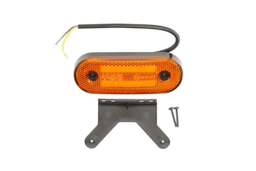 Lumini clarificare stanga/dreapta, portocaliu, LED, inaltime 41mm; latime 115mm; adancime 20mm, în relief, lungime cablu 220mm, cu cuier, 12/24V (cu functie de semnalizator lateral)