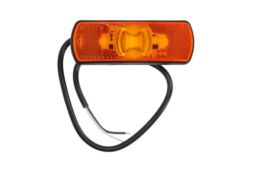 Lumini clarificare stanga/dreapta, portocaliu, LED, inaltime 44mm; latime 122mm; adancime 16mm, suprafata, lungime cablu 500mm, 12/24V (cu reflector)
