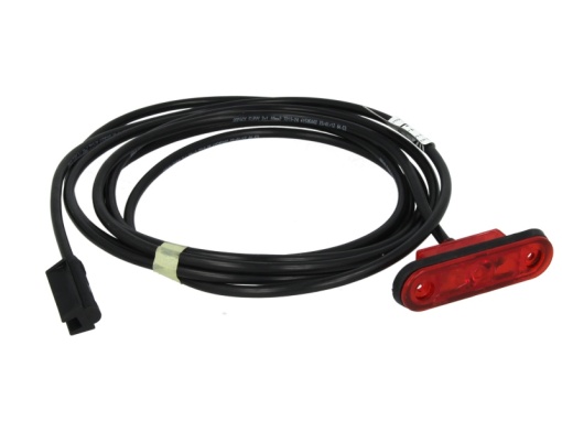 Lumini clarificare stanga/dreapta; POSIPOINT II, rosu, LED, inaltime 24mm; latime 80mm; adancime 20mm, în relief, lungime cablu 3500mm, 12/24V (cu clema pentru fir plat, POSIPOINT II)