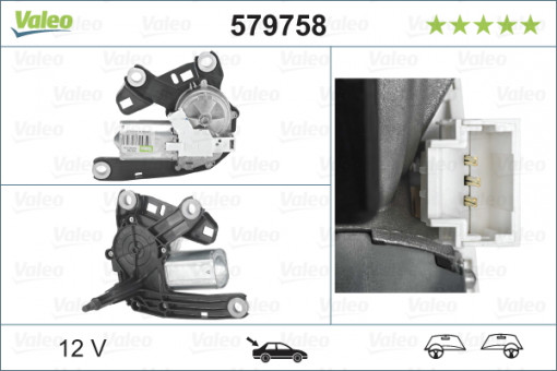 Motoras stergator Spate potrivit CITROEN BERLINGO, BERLINGO MULTISPACE, BERLINGO/MINIVAN; OPEL COMBO E TOUR / LIFE, COMBO/MINIVAN; PEUGEOT PARTNER, PARTNER TEPEE, PARTNER/MINIVAN 04.08-