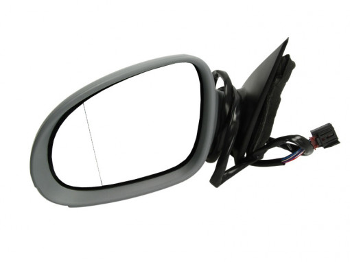 Oglinda stanga VW PASSAT B6 intre 2005-2010 electrica, incalzita, asferica, cu carcasa, cu semnalizare, pliabila electric, cu lumina exterioara, cu 9 pini