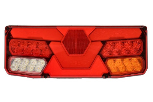 Stop spate dreapta (LED, 12/24V, cu intermitent, cu lumina de ceata, lumina de marșarier, cu lumina stop, lumini parcare, reflector)