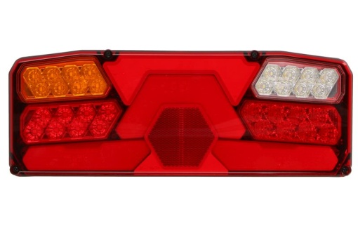 Stop spate dreapta (LED, 12/24V, cu intermitent, cu lumina de ceata, lumina de marșarier, cu lumina stop, lumini parcare, reflector, conector: Tyco 7PIN Bayonet)