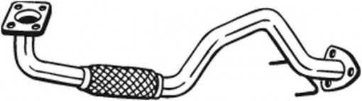 Teava esapament Fata (flexibil, lungime:880mm) potrivit SEAT LEON, TOLEDO II; VW BORA, BORA I, GOLF IV 1.6 02.00-06.06