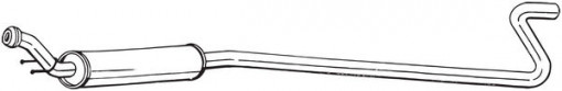 Toba esapament intermediara potrivit CITROEN BERLINGO MULTISPACE, BERLINGO/MINIVAN, C4 PICASSO I; PEUGEOT 5008, PARTNER TEPEE, PARTNER/MINIVAN 1.2/1.6 07.08-