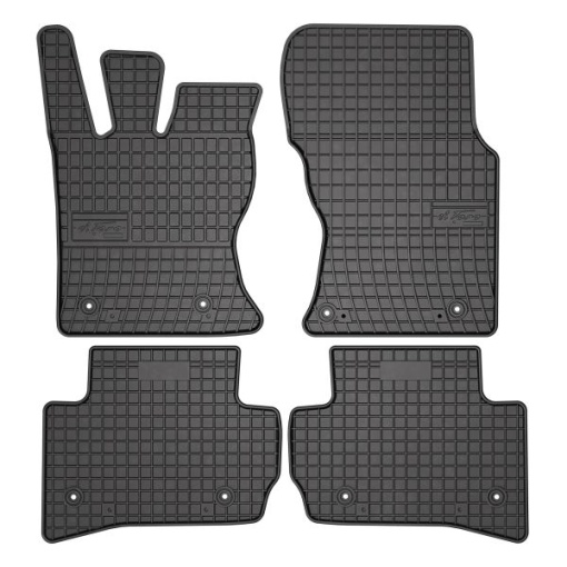 Covoras podea cauciuc FROGUM Rubber, 4 buc BASIC, fata/spate, set, culoare negru, potrivit JAGUAR F-PACE 09.15-