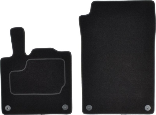 Covoras podea cauciuc MAMMOOTH Velours, 2 buc, fata, set, culoare negru, potrivit SMART FORTWO 01.04-01.07, Coupe