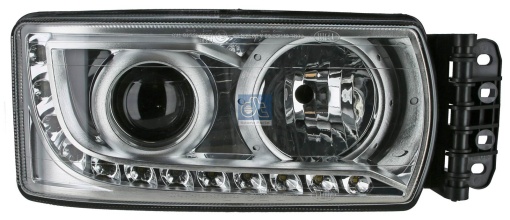 Far dreapta (H7, electric, fara motor, fara unitate control lumini LED) potrivit IVECO STRALIS II 09.12-
