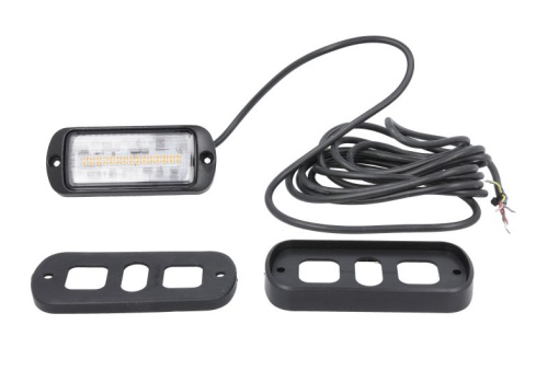 Girofar (portocaliu, 12/24V, LED, LED, 21W, rigid, 2-puncte montare, nr. programe: 2, directional; montare pe suprafete verticale; sincronizat; transparent shade; fir 3m)