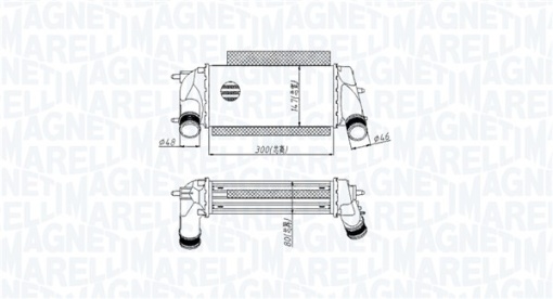 Intercooler potrivit FORD B-MAX, C-MAX II, ECOSPORT, FIESTA VI, GRAND C-MAX, TOURNEO CONNECT V408 NADWOZIE WIELKO, TOURNEO COURIER B460, TRANSIT CONNECT V408/MINIVAN 1.0 08.12-