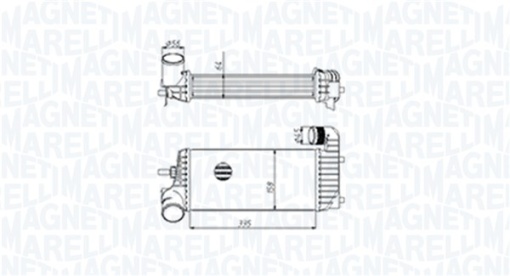 Intercooler potrivit FORD C-MAX II, FOCUS III, FOCUS III/HATCHBACK, FOCUS III/KOMBI, GRAND C-MAX, KUGA II, TOURNEO CONNECT V408 NADWOZIE WIELKO, TRANSIT CONNECT 1.5D/1.6D 07.10-