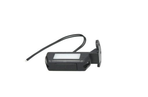 Lumina clarificare stanga, rosu/alb, LED, inaltime 105mm; latime 28mm; adancime 34mm, în relief, lungime cablu 210mm, cu cuier, 12/24V (unghi în relief)