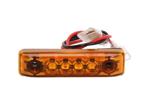 Lumina delimitare stanga/dreapta, galben, LED, inaltime 11mm; latime 65mm; adancime 16mm, surub/fixare orizontala/fixare verticala, lungime cablu 150mm, 24V (IPIP67)