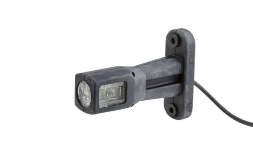 Lumina delimitare stanga/dreapta, portocaliu/rosu/alb, LED lungime cablu 500mm, pe brațul mediu-lung, 12/24V (conector: EASYCONN, IP6K9K) potrivit SCANIA; SOLARIS