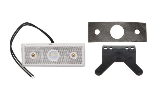 Lumini clarificare stanga/dreapta, alb, LED, inaltime 44mm; latime 119mm; adancime 19,5mm, în relief, lungime cablu 220mm, cu cuier, 12/24V