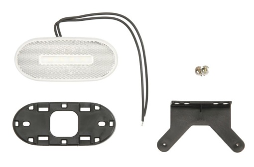 Lumini clarificare stanga/dreapta, alb, LED, inaltime 46,5mm; latime 106,5mm; adancime 21,8mm, în relief, lungime cablu 220mm, cu cuier, 12/24V