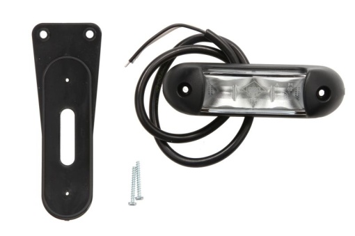 Lumini clarificare stanga/dreapta, rosu/alb, LED, inaltime 139mm; latime 48mm; adancime 38mm, în relief, lungime cablu 500mm, cu cuier, 12/24V