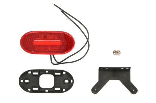 Lumini clarificare stanga/dreapta, rosu, LED, inaltime 46,5mm; latime 106,5mm; adancime 21,8mm, în relief, lungime cablu 220mm, cu cuier, 12/24V