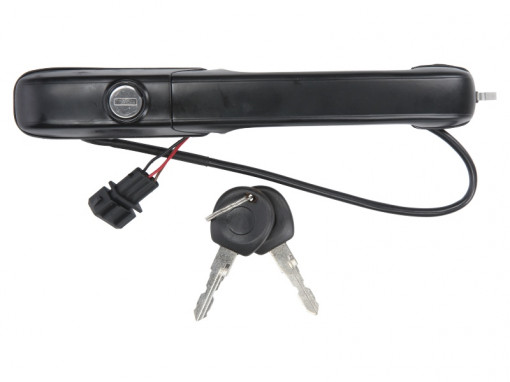 Maner usa Fata Dreapta cu cheie, exterior, fara inchidere centralizata, cu cheie, cu incuietoare, cu cablu/cabluri, negru potrivit VW PASSAT B3/B4 1.6-2.9 1988-1997