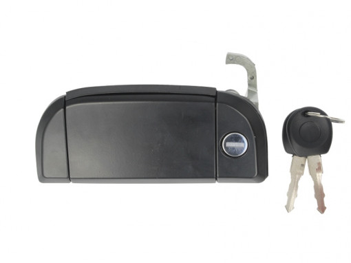 Maner usa fata stanga exterior, cu chei, cu incuietoare, negru VW TRANSPORTER IV intre 1990-2003