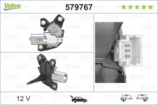 Motoras stergator Spate potrivit CITROEN BERLINGO, BERLINGO MULTISPACE, BERLINGO/MINIVAN; OPEL COMBO E TOUR / LIFE, COMBO/MINIVAN; PEUGEOT PARTNER, PARTNER TEPEE, PARTNER/MINIVAN 04.08-