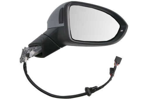 Oglinda dreapta electric, cu memorie, convex, cu incalzire, asistent la schimbarea benzii, grund, rabatabil electric, cu semnalizator potrivit VW GOLF VIII 07.19-
