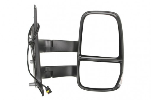 Oglinda laterala Dreapta manual, convexa, crom, lung potrivit IVECO DAILY IV, DAILY V -02.14