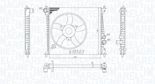 Radiator motor (Manual) potrivit AUDI A2 1.2D/1.4
