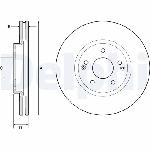 Set discuri frana (2 buc.) Fata Dreapta/Stanga potrivit SSANGYONG ACTYON II, ACTYON SPORTS I, ACTYON SPORTS II, KORANDO 1.5-Electric 11.10-